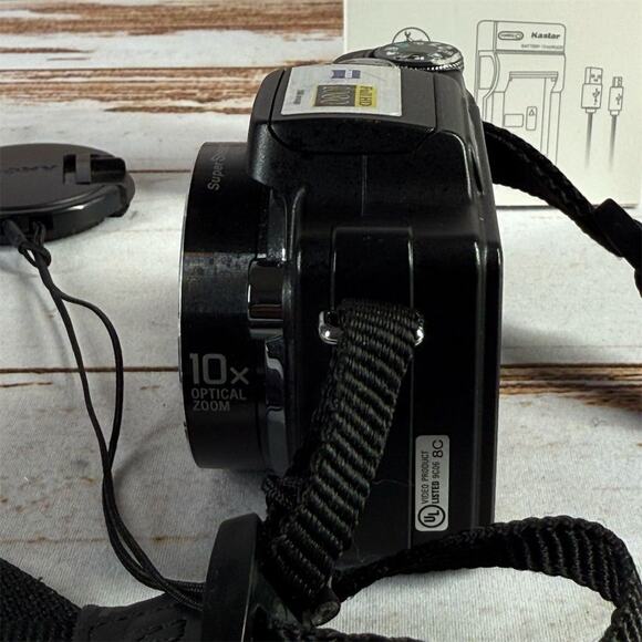 Sony Cyber-shot DSC-H10 8.1MP Digital Camera 10x Zoom Black Compact - Picture 7 of 7